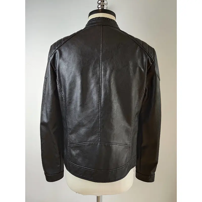 Zhejiang Jiaxing Black pu leather jacket for men