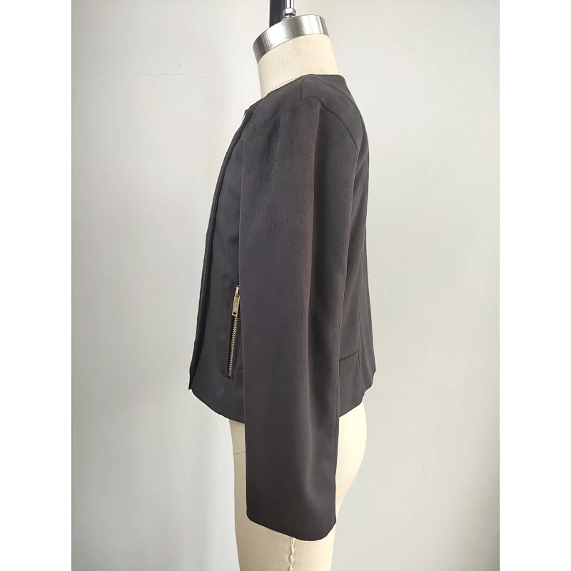 Factory supply fashion girls suede jacket