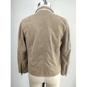 Brown suede jacket for boys