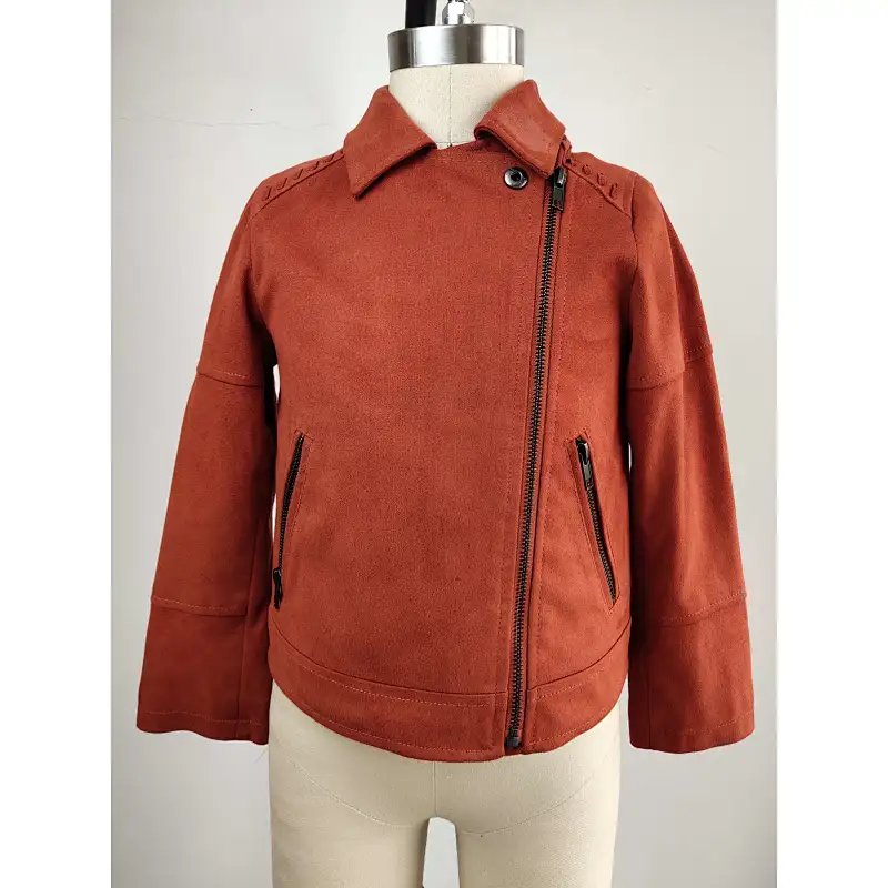 China OEM girl suede coat