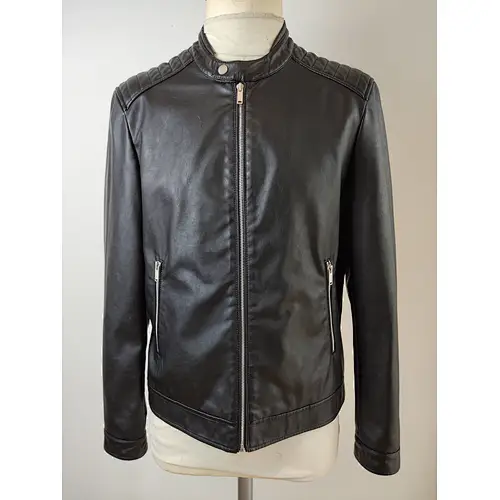 China Manufacturer fashion men's pu leather jacket