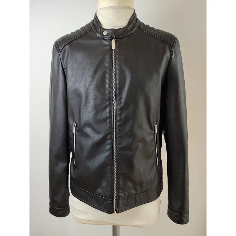 China Manufacturer fashion men's pu leather jacket