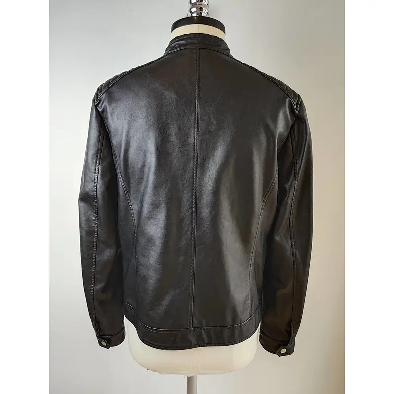 China Manufacturer fashion men's pu leather jacket