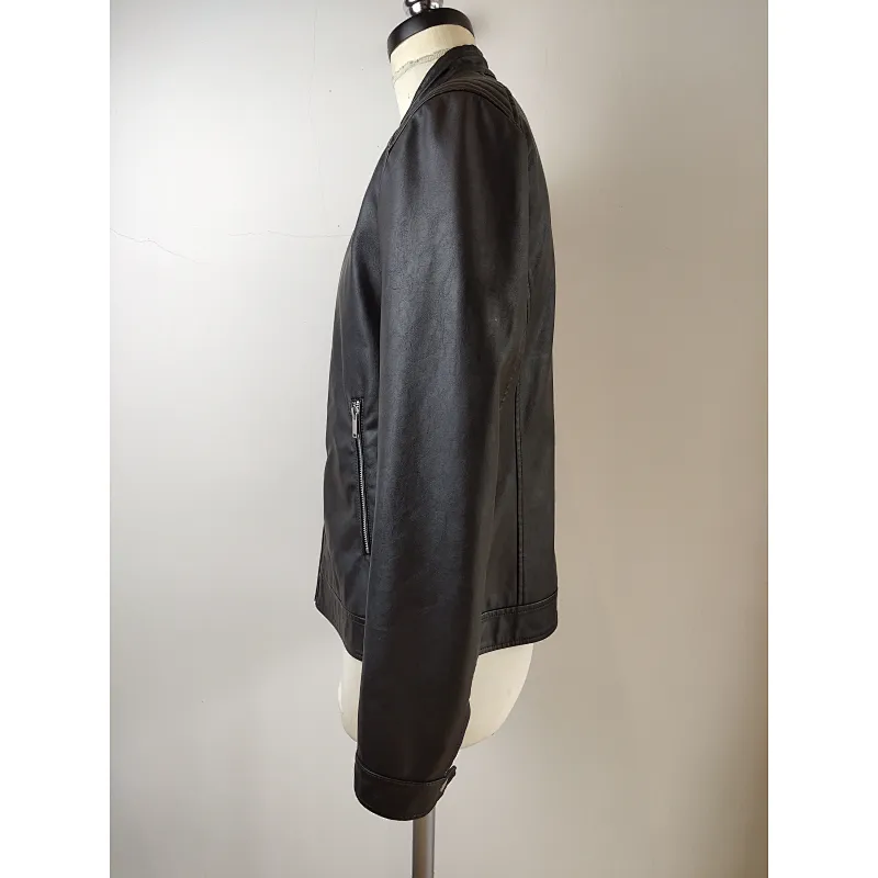 China Manufacturer fashion men's pu leather jacket