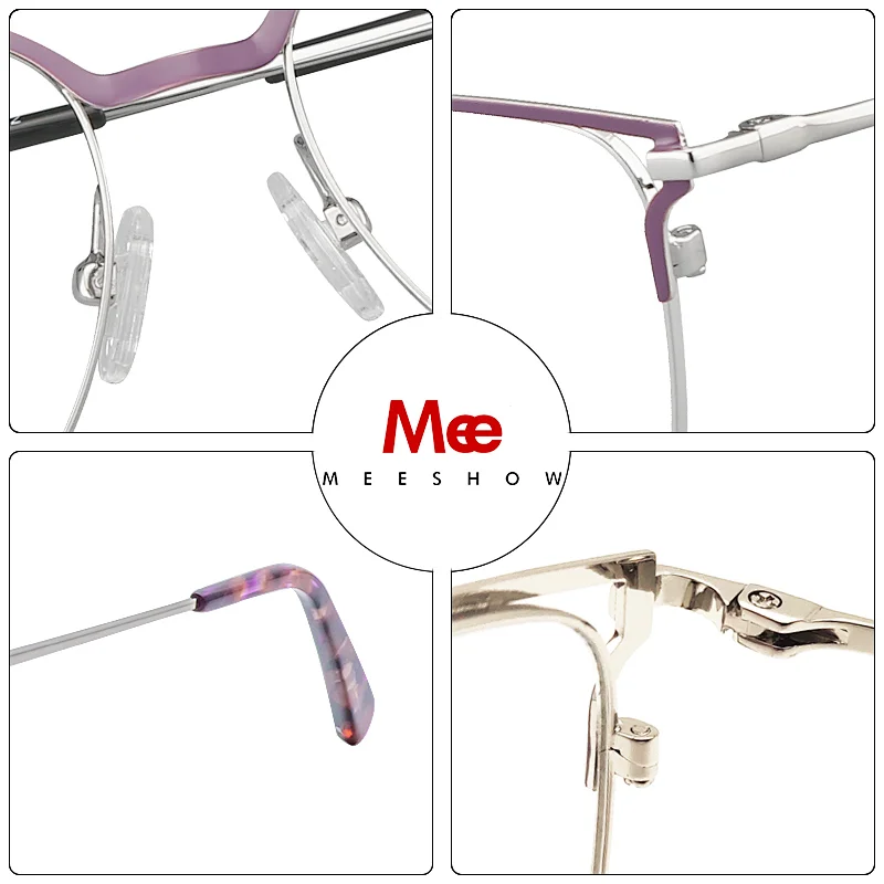 meeshow titane monture de lunettes lunettes de mode pour femmes lunettes de chat hommes myopie cadre optique Europe lunettes de prescription