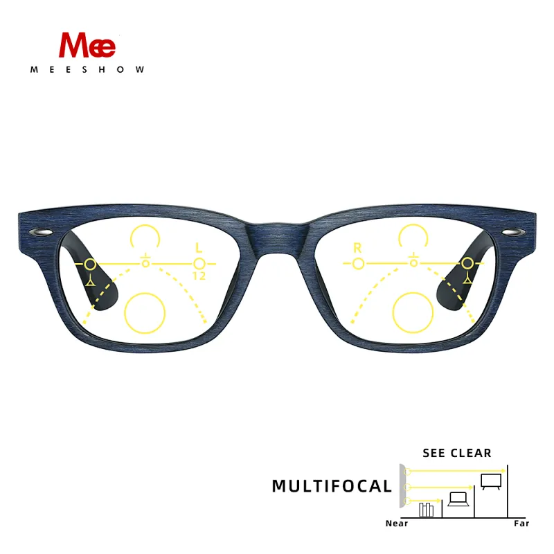 Reading Glasses Woody Blue Europe Style Men Women Retro Eyeglasses With Flex Glasses Frame French Concept 1512
