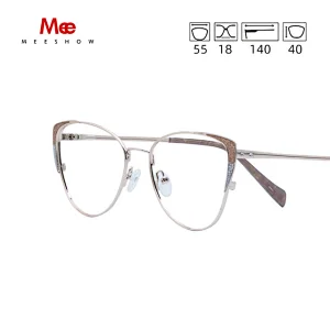 MEESHOW lunettes cadre hommes femmes nouvelle femme lunettes de chat femme myopie optique cadres clair lunettes ordinateur lunettes 6934