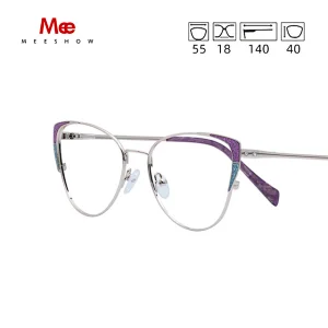 MEESHOW lunettes cadre hommes femmes nouvelle femme lunettes de chat femme myopie optique cadres clair lunettes ordinateur lunettes 6934