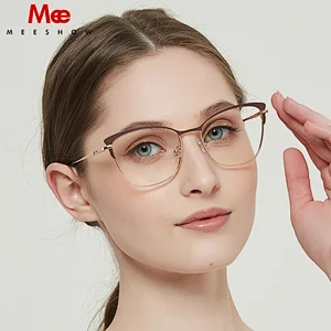 MEESHOW Glasses Frame Men women oval Prescription Eyeglasses Female Myopia Optical Frames Clear Spectacles Eyewear m6916