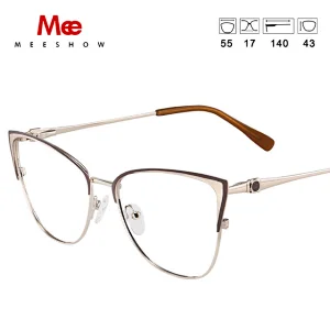 2020 MEESHOW Glasses Frame Men women cat eye Prescription Eyeglasses Female Myopia Optical Frames Clear Spectacles Eyewear m6915