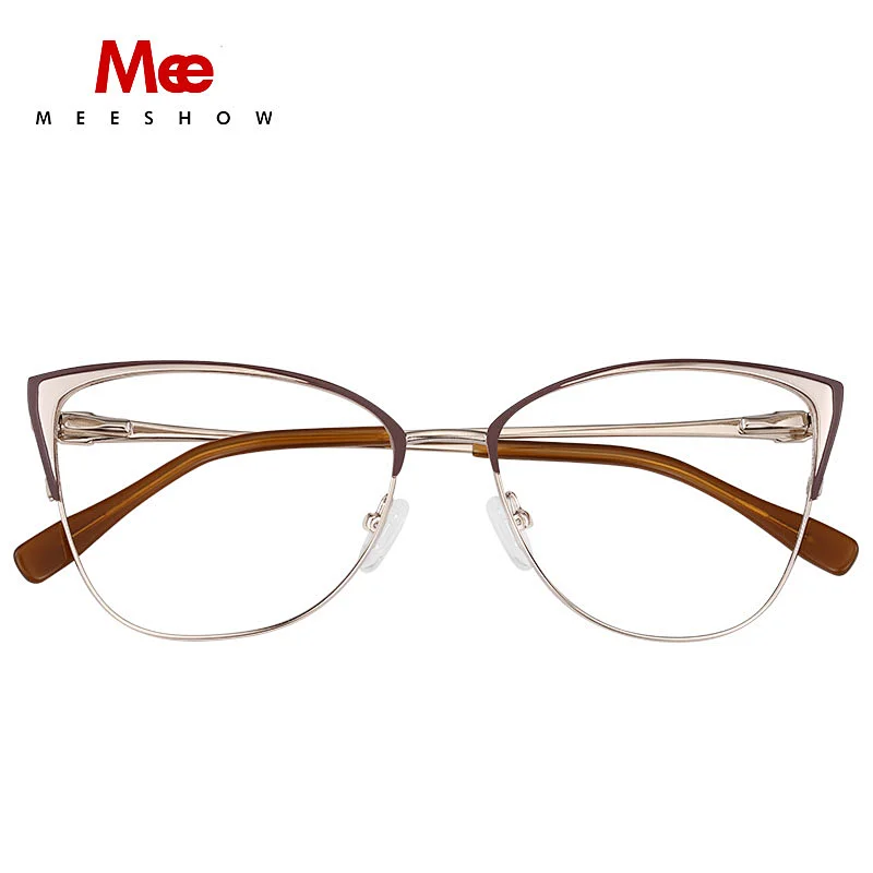 2020 MEESHOW Glasses Frame Men women cat eye Prescription Eyeglasses Female Myopia Optical Frames Clear Spectacles Eyewear m6915