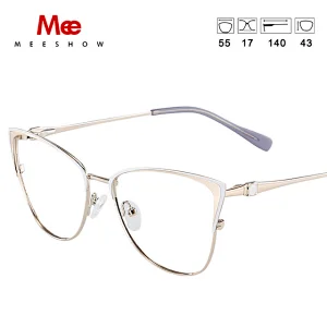 2020 MEESHOW Glasses Frame Men women cat eye Prescription Eyeglasses Female Myopia Optical Frames Clear Spectacles Eyewear m6915