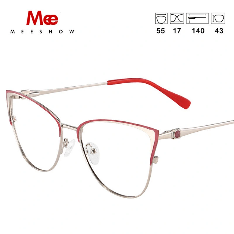 2020 MEESHOW Glasses Frame Men women cat eye Prescription Eyeglasses Female Myopia Optical Frames Clear Spectacles Eyewear m6915