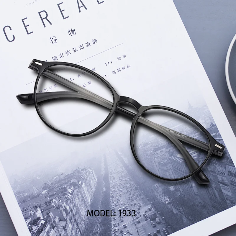 Meeshow Anti Blue Ray Reading Glasses TR90 Ultralight Transparent Glasses Retro Men Women eyeglasses Computer Lesebrille 1933