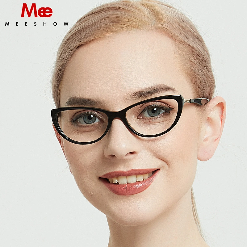 Acetate cat eye glasses frame women optical Glasses retro clear eye glasses women Men's acetate alloy myopia spectacles frames