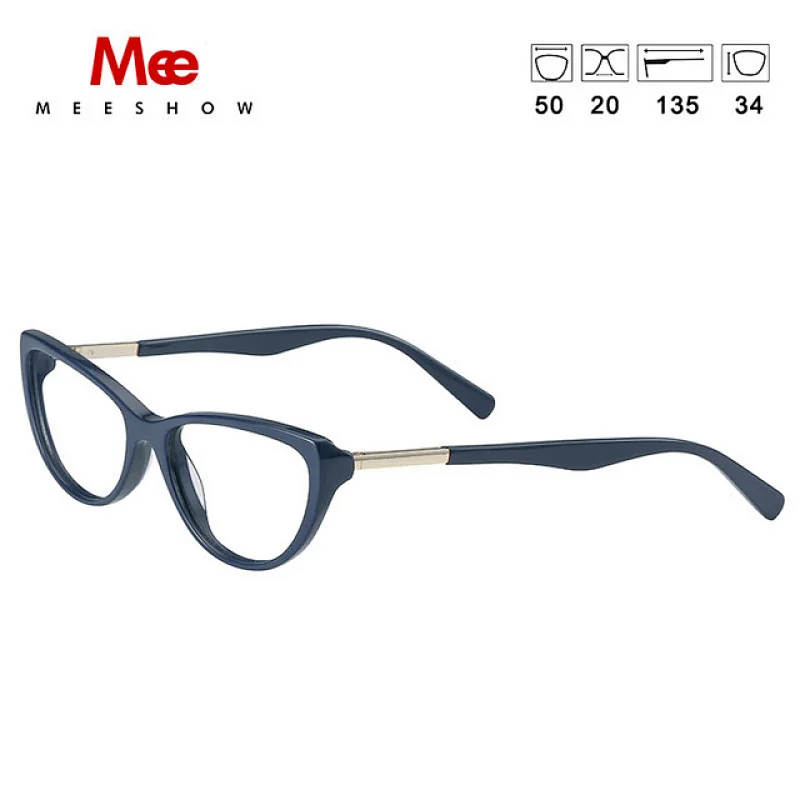 Acetate cat eye glasses frame women optical Glasses retro clear eye glasses women Men's acetate alloy myopia spectacles frames