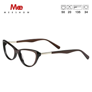 Acetate cat eye glasses frame women optical Glasses retro clear eye glasses women Men's acetate alloy myopia spectacles frames
