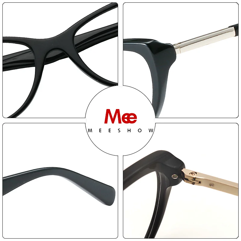 Acetate cat eye glasses frame women optical Glasses retro clear eye glasses women Men's acetate alloy myopia spectacles frames
