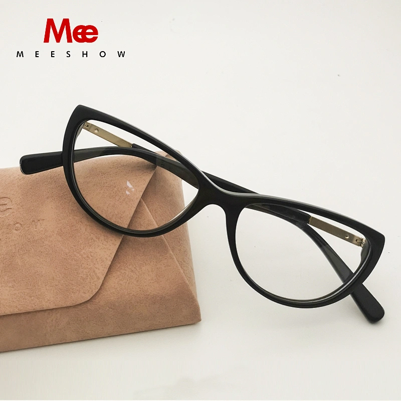 Acetate cat eye glasses frame women optical Glasses retro clear eye glasses women Men's acetate alloy myopia spectacles frames