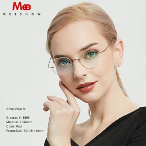 Titanium glasses frame Rimless women's vintage glasses round eyeglasses Men's optical prescription glasses korea spectacle frame