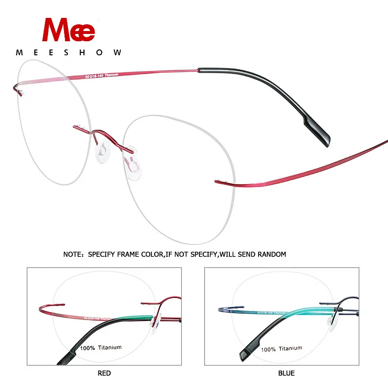Titanium glasses frame Rimless women's vintage glasses round eyeglasses Men's optical prescription glasses korea spectacle frame