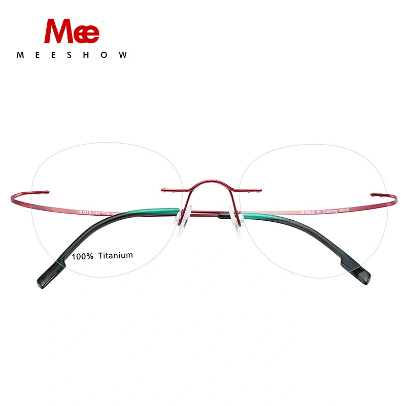 Titanium glasses frame Rimless women's vintage glasses round eyeglasses Men's optical prescription glasses korea spectacle frame