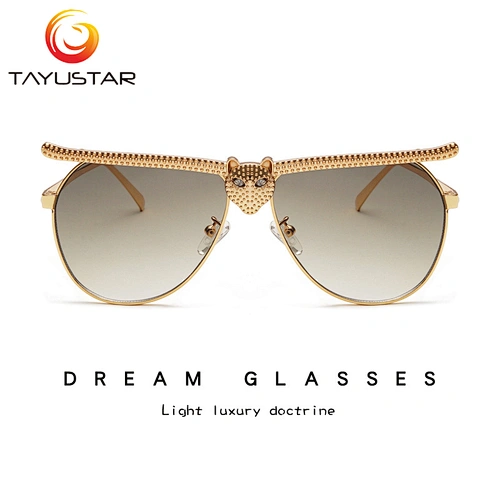 TIIYU Women man Sunglasses 2020 Fashion Luxury High Quality Cat Head Frame Sunglasses INS Street Trendy rhinestone glasses