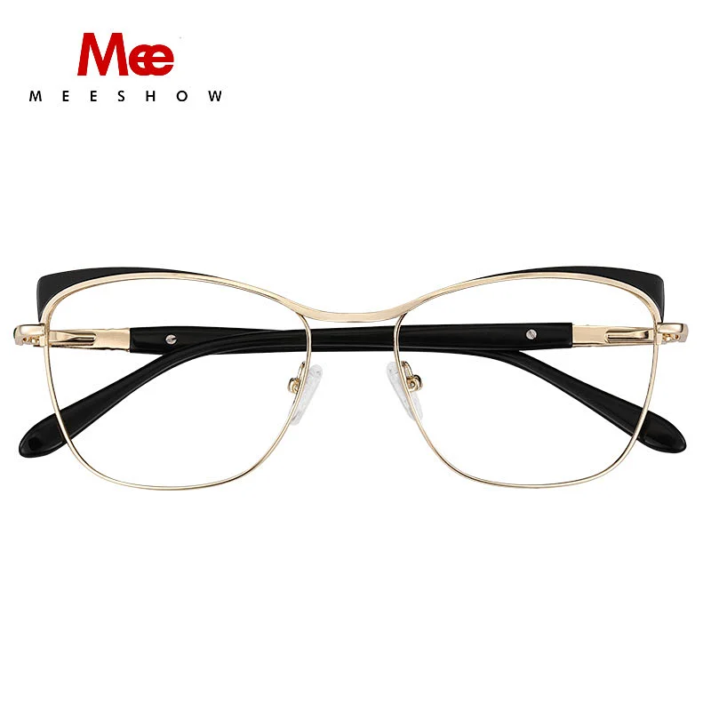 MEESHOW Brillenrahmen Männer Frauen Katzenauge Verschreibungspflichtige Brillen Weibliche Myopie Optische Rahmen Klare Brillen Brillen