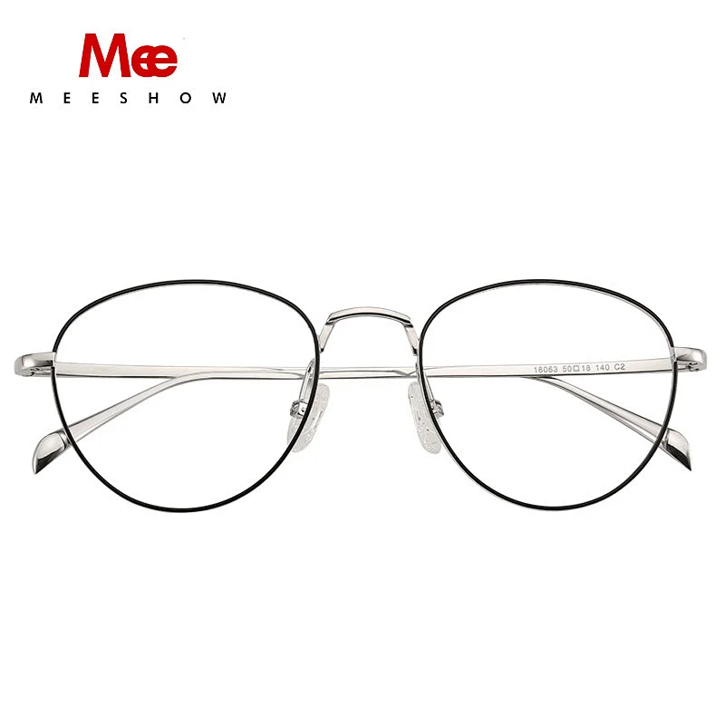 Pure titanium glasses Frames Men Women's eyeglasses round designer prescription glasses retro full optical mens's spectacle