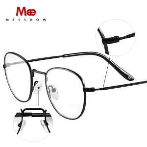 meeshow titanium alloy  glasses frame women round glasses Europe myopia prescription glasses 7900