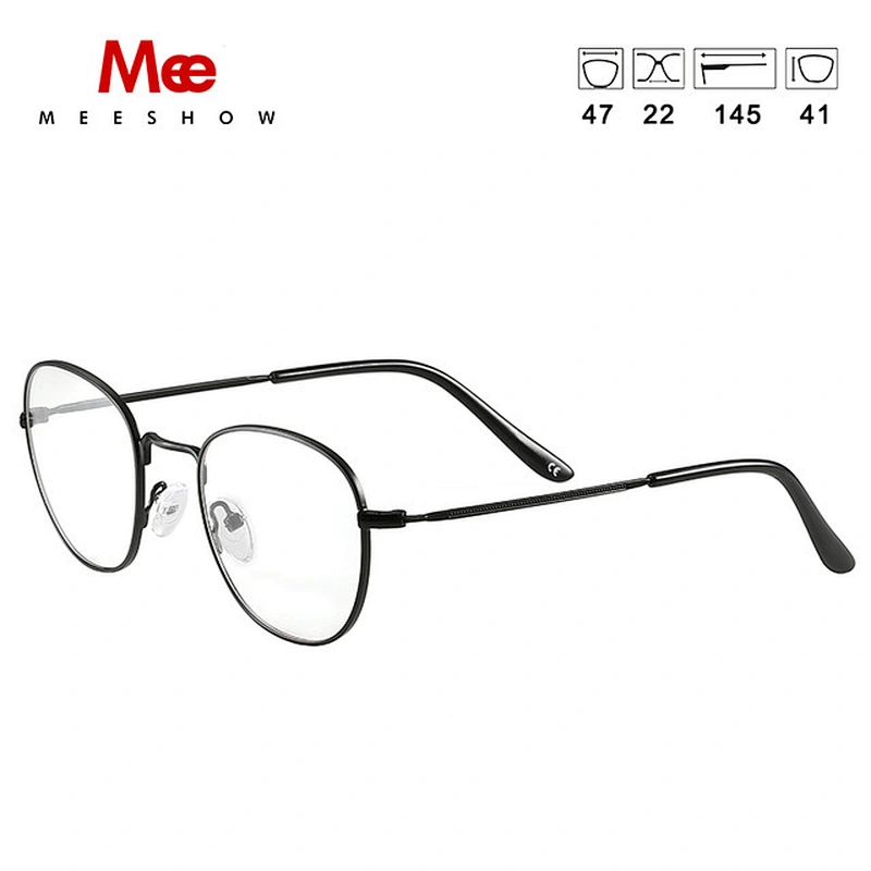 meeshow titanium alloy  glasses frame women round glasses Europe myopia prescription glasses 7900