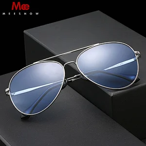 MEESHOW New Metail Frame Sunglasses Men Polarized Brand Design Pilot Sunglass Driving Eyewear 9103