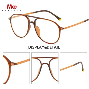Meeshow TR90 Alloy glasses frame men women eyeglasses ultralight pilot presctiption eye glasses Europe design myopia full rim