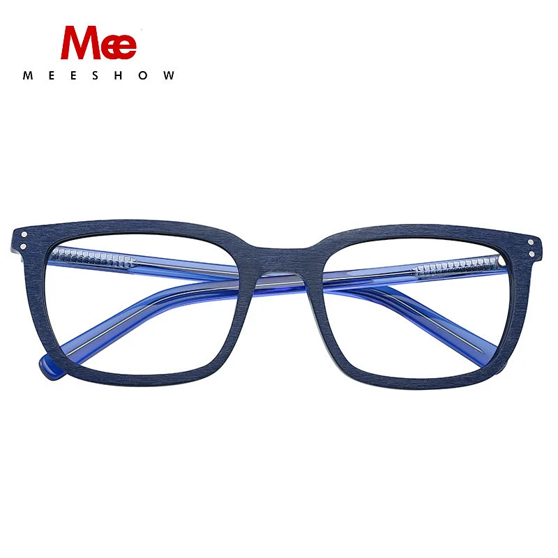 MEESHOW Acetate Glasses Frame Men Square Prescription Eyeglasses New Women Male Myopia Optical Frames Clear Spectacles Eyewear