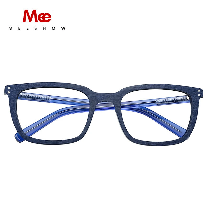 MEESHOW Acetate Glasses Frame Men Square Prescription Eyeglasses New Women Male Myopia Optical Frames Clear Spectacles Eyewear