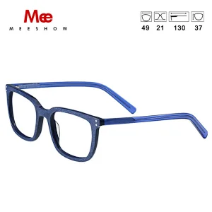 MEESHOW Acetate Glasses Frame Men Square Prescription Eyeglasses New Women Male Myopia Optical Frames Clear Spectacles Eyewear