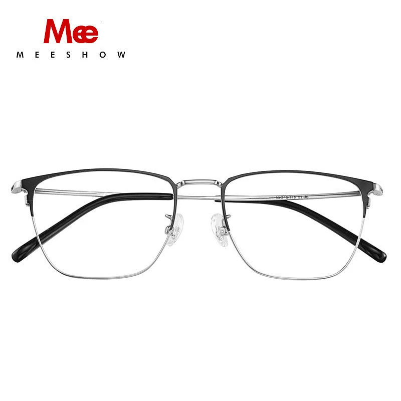 Meeshow B titanium glasses frame women men glasses optical frame Square prescription glasses titanium myopic eyeglasses 1812
