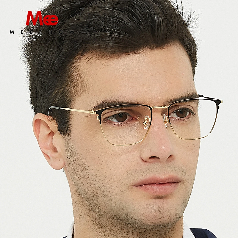 Meeshow B titanium glasses frame women men glasses optical frame Square prescription glasses titanium myopic eyeglasses 1812