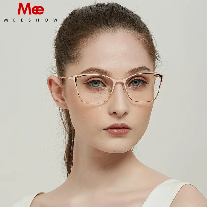 MEESHOW NEW design Glasses Frame women's cat eye eyeglasses optical glasses frame myopia Female Prescription Glasses m6917