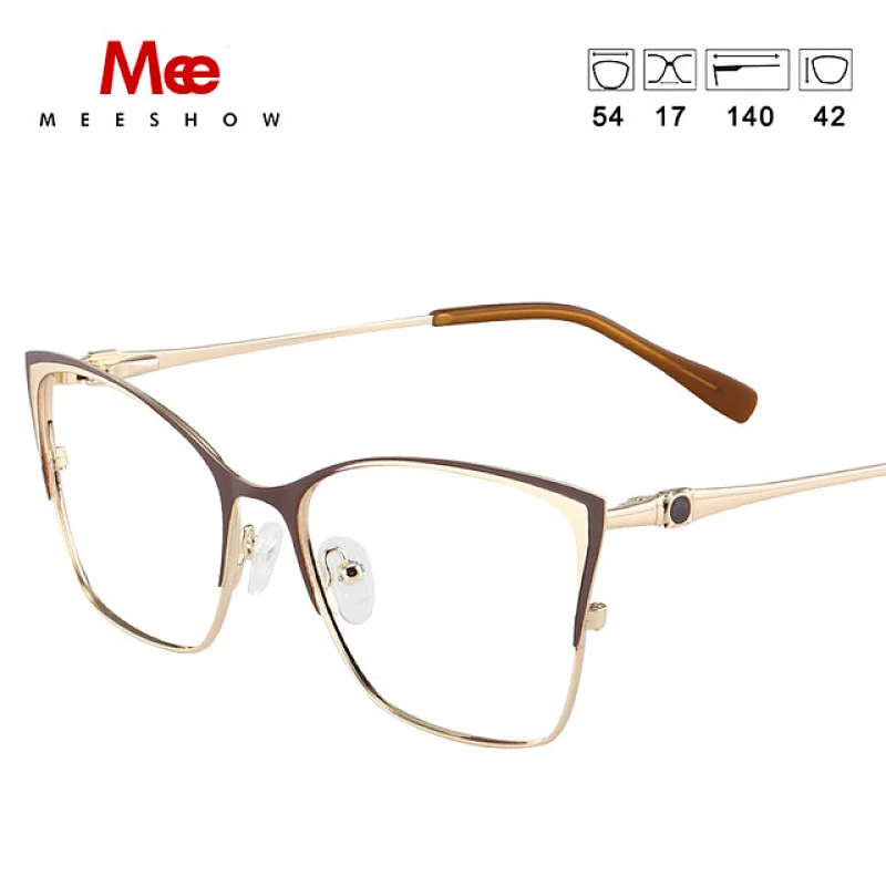 MEESHOW NEW design Glasses Frame women's cat eye eyeglasses optical glasses frame myopia Female Prescription Glasses m6917