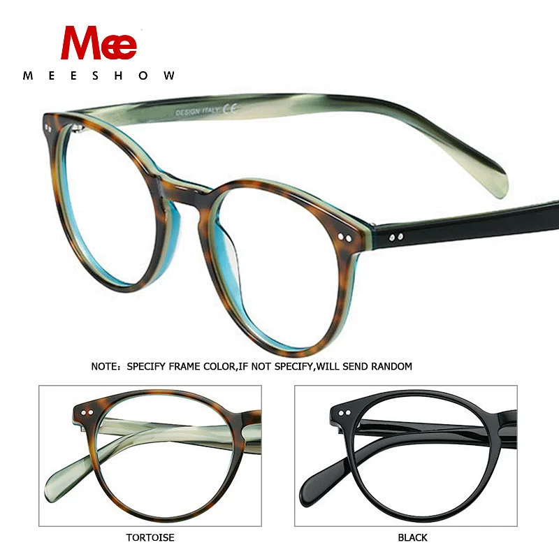 Acetate eyeglasses women's glasses frame Vintage Round glasses Myopia Prescription glasses man Retro Eye Glasses Eyewear 1809