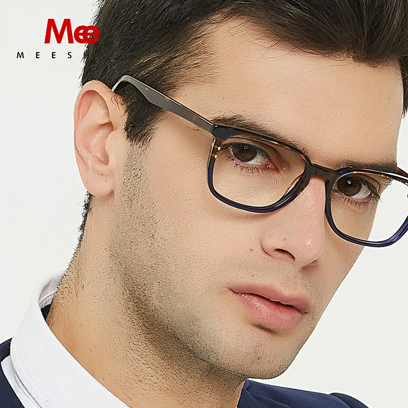 MEESHOW brand acetate glasses frame Men square optical Glasses clear myopia Europe stylish prescription glasses frame 1810