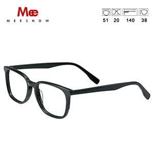 MEESHOW brand acetate glasses frame Men square optical Glasses clear myopia Europe stylish prescription glasses frame 1810