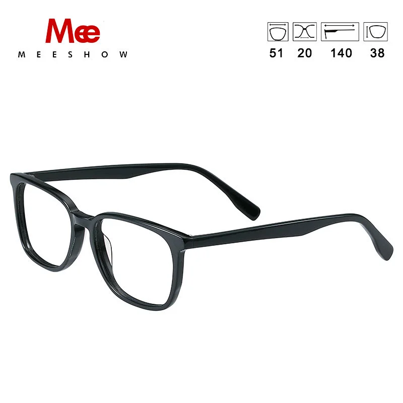 MEESHOW brand acetate glasses frame Men square optical Glasses clear myopia Europe stylish prescription glasses frame 1810