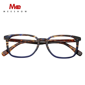 MEESHOW brand acetate glasses frame Men square optical Glasses clear myopia Europe stylish prescription glasses frame 1810