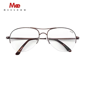 MEESHOW Pilot Reading Glasses прямоугольные очки gafas lectura Oversized Men Metal Eyeglasses gözlük +1.0 to 3.0 leesbril T0341