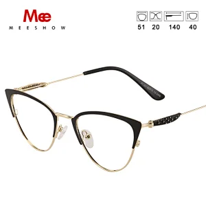 Meeshow glasses frame Women Fashion Trending Cat Eye Glasses Full Frame Myopia Eyewear Prescription Optical Eyeglasses M6950