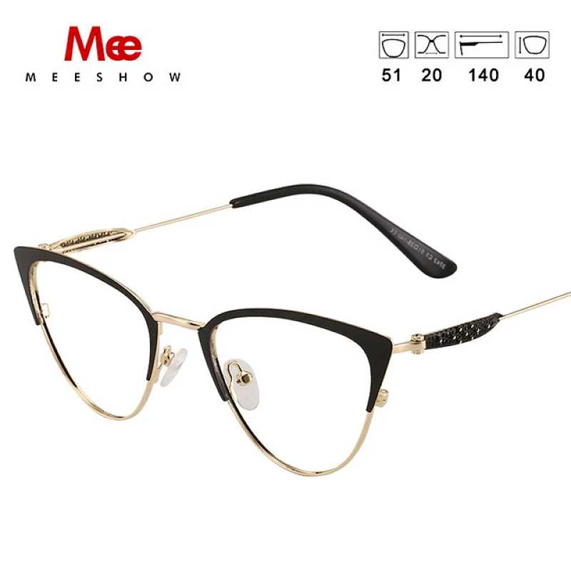 Meeshow glasses frame Women Fashion Trending Cat Eye Glasses Full Frame Myopia Eyewear Prescription Optical Eyeglasses M6950