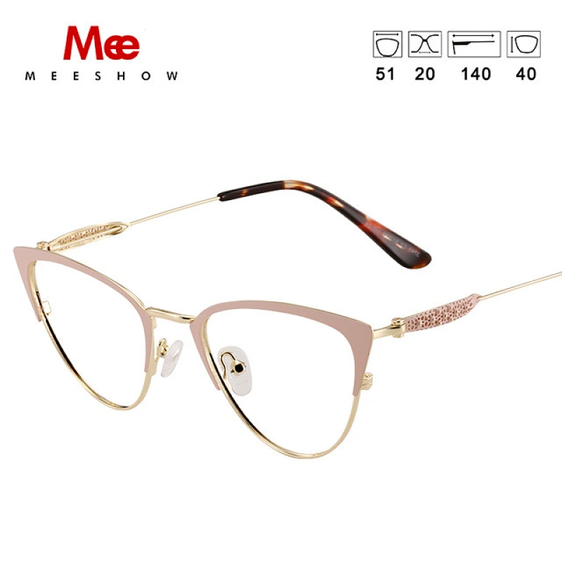 Meeshow glasses frame Women Fashion Trending Cat Eye Glasses Full Frame Myopia Eyewear Prescription Optical Eyeglasses M6950