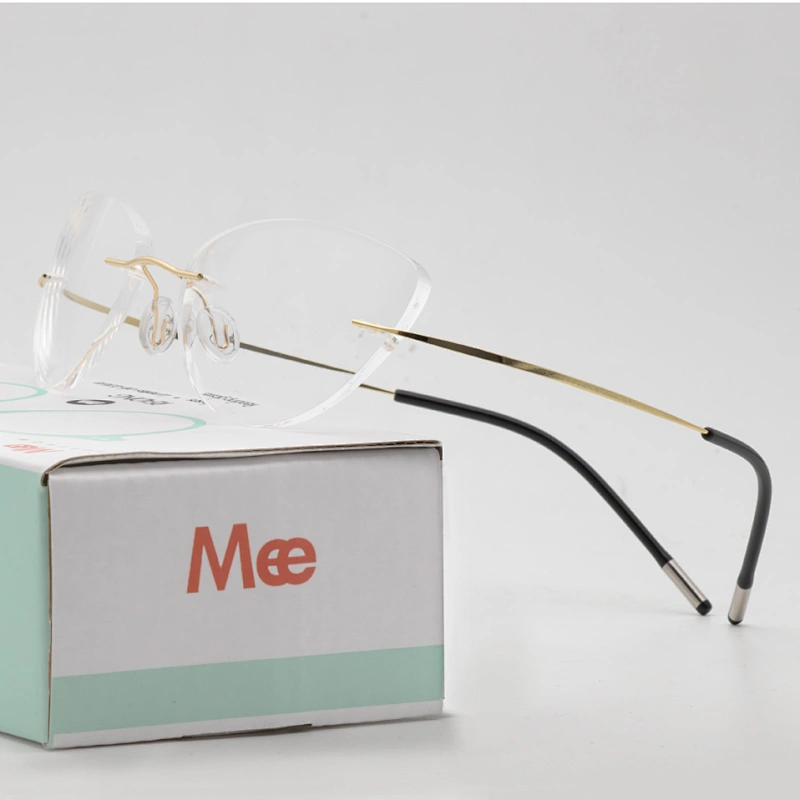 Meeshow Alloy Rimless Glasses Frame Women Ultralight Eyeglasses Prescription Frameless Cat Eye Myopia Optical Frame 8522